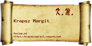Krepsz Margit névjegykártya